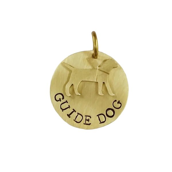 brass assistance dog tag ID