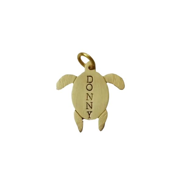 Brass double sided dog tag