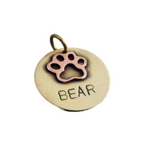 bear paw dog tag