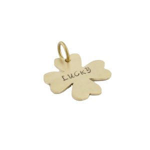 Lucky Clover Dog Collar Tag ID