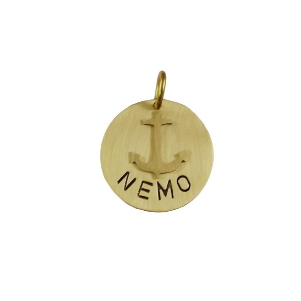 Anchor brass dog tag id for dogs