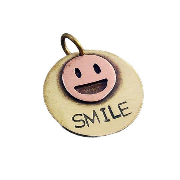 smile emoji dog tag